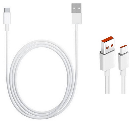 Originele Xiaomi USB-A naar USB-C Kabel 6A 1M Wit afbeelding 6