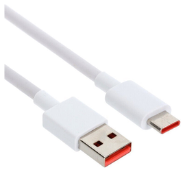 Originele Xiaomi USB-A naar USB-C Kabel 6A 1M Wit