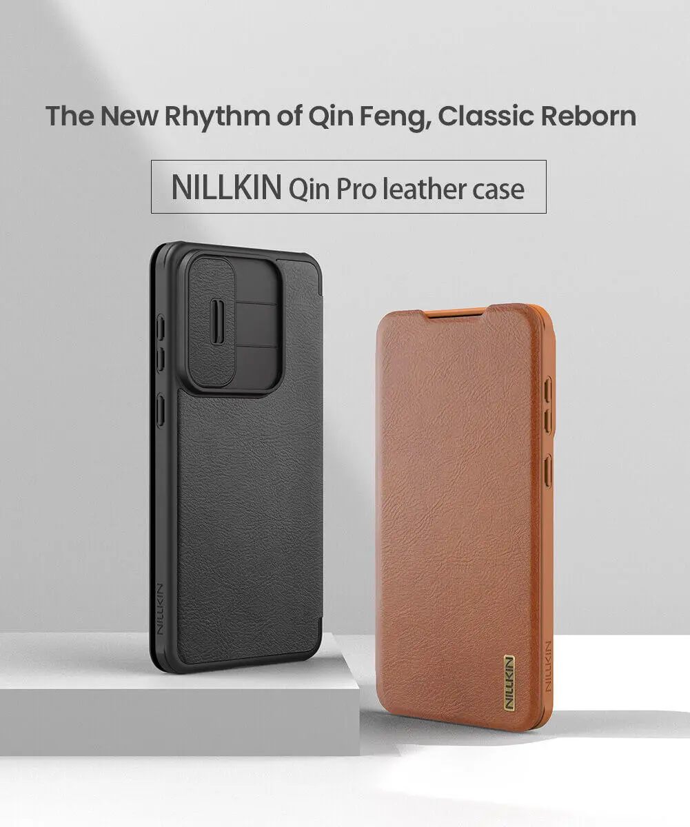 Nillkin Qin Pro Samsung Galaxy S25 Edge Hoesje Book Case met Camera Slider Bruin afbeelding 7