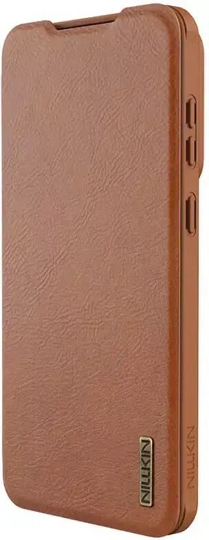 Nillkin Qin Pro Samsung Galaxy S25 Edge Hoesje Book Case met Camera Slider Bruin afbeelding 8