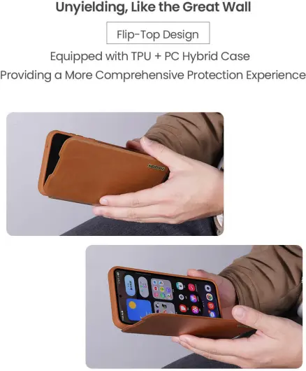 Nillkin Qin Pro Samsung Galaxy S25 Edge Hoesje Book Case met Camera Slider Bruin afbeelding 4