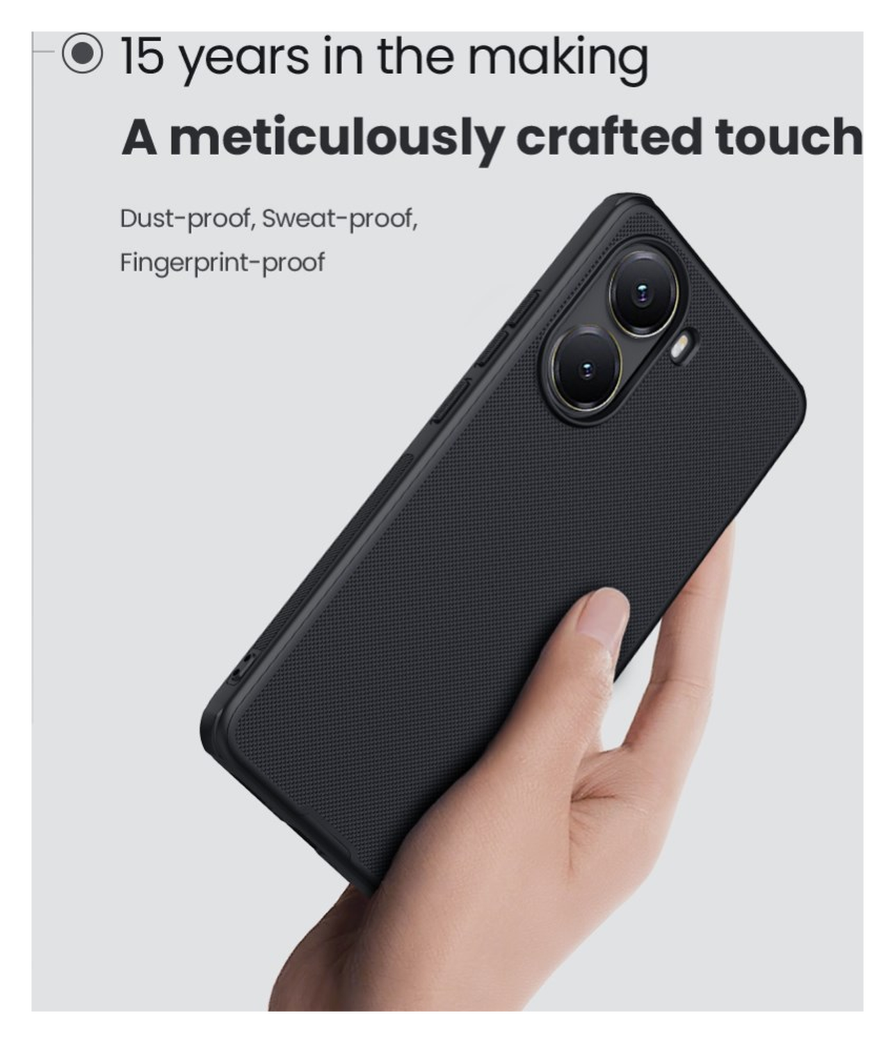 Nillkin Frosted Shield Xiaomi Poco X7 Pro Hoesje MagSafe Back Cover Zwart afbeelding 5