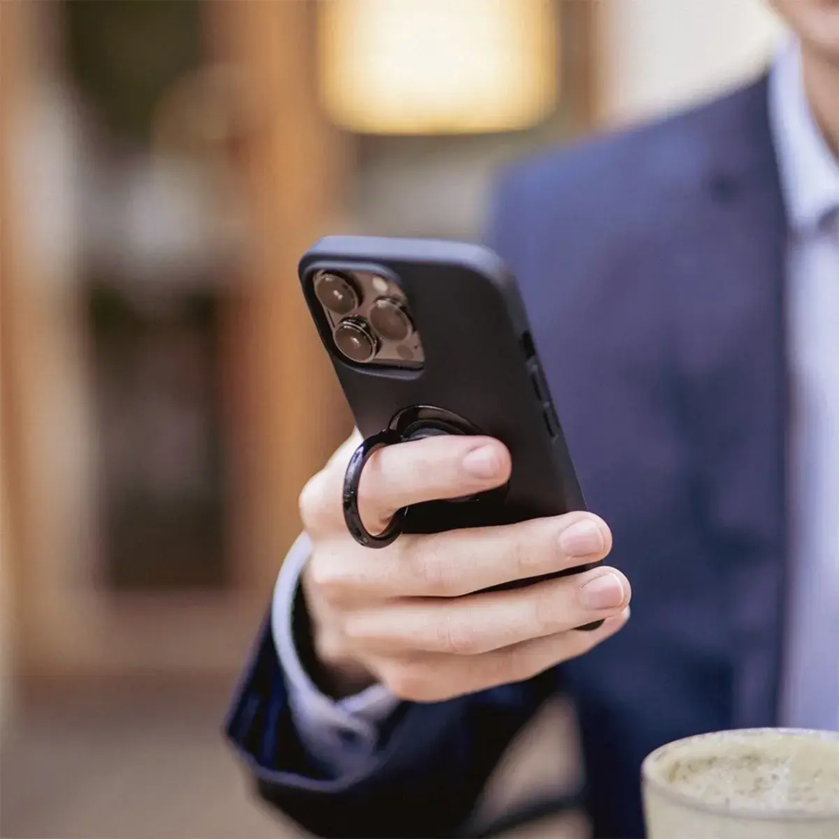 SP Connect Ring Mount SPC - Telefoon Ring Standaard voor SPC Hoesjes Zwart afbeelding 4