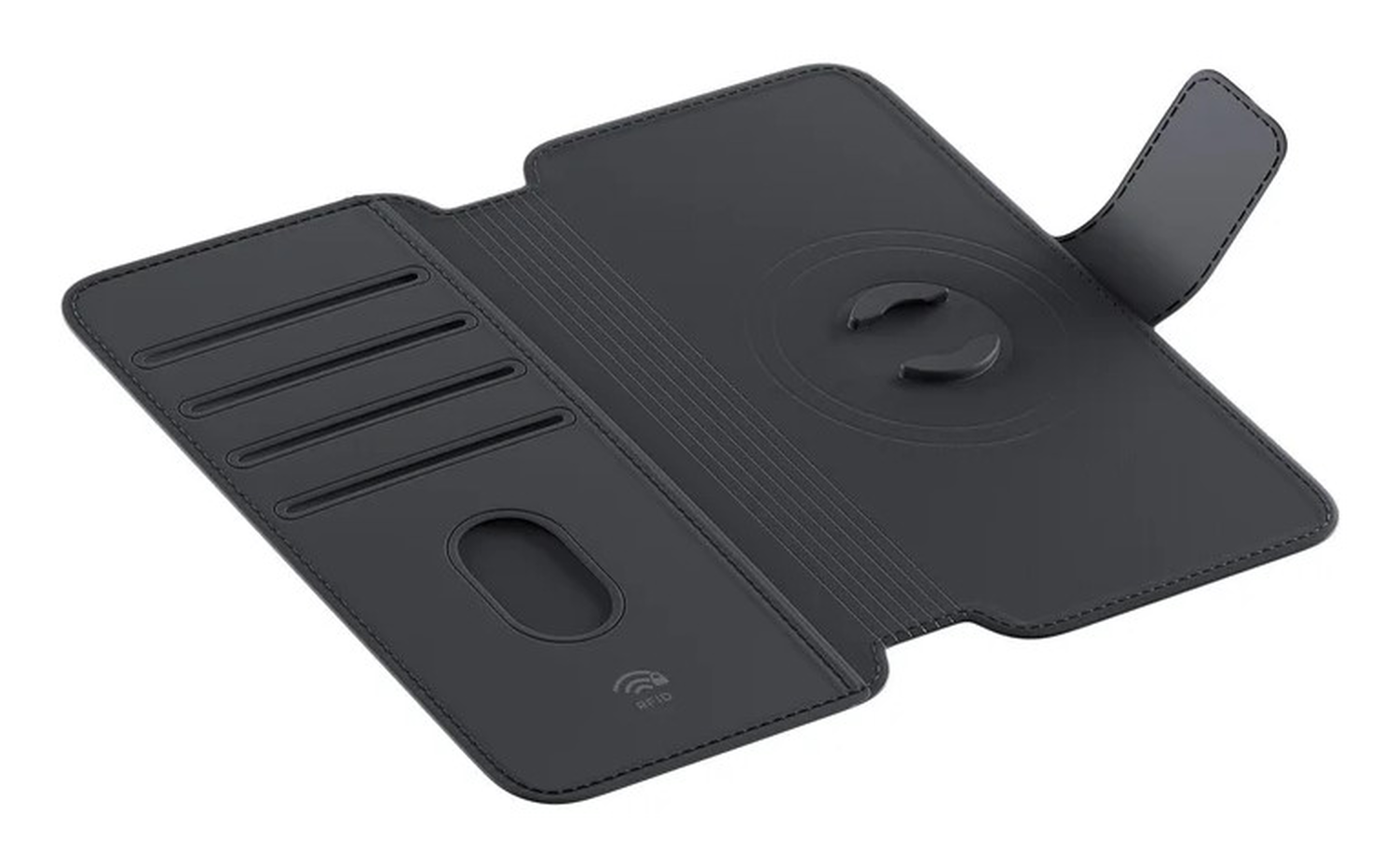 SP Connect SPC+ Magnetic Card Wallet Flip Case - MagSafe Kaarthouder Zwart (M) afbeelding 2