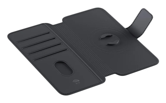 SP Connect SPC+ Magnetic Card Wallet Flip Case - MagSafe Kaarthouder Zwart (M) afbeelding 2