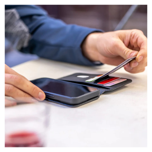 SP Connect SPC+ Magnetic Card Wallet Flip Case - MagSafe Kaarthouder Zwart (M) afbeelding 4