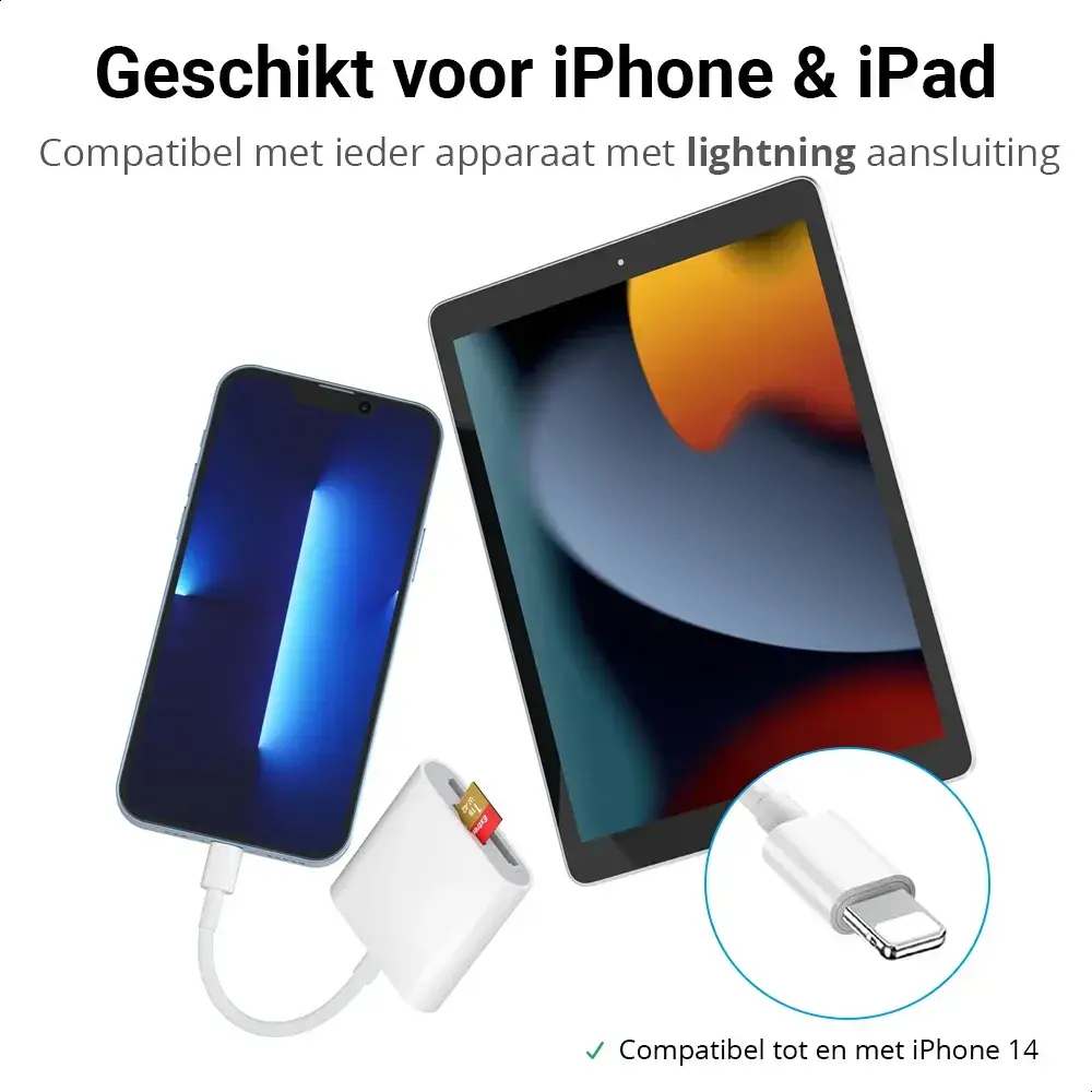 Digitale Camera met 128GB Geheugenkaart en Lightning SD-Kaartlezer afbeelding 8