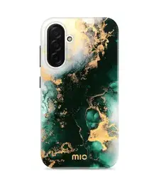 MIO MagSafe Samsung Galaxy A26 Hoesje Hard Shell Back Cover Green Marble afbeelding