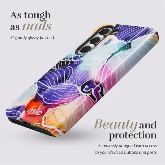 MIO MagSafe Samsung Galaxy A26 Hoesje Hard Shell Back Cover Flowers afbeelding 2