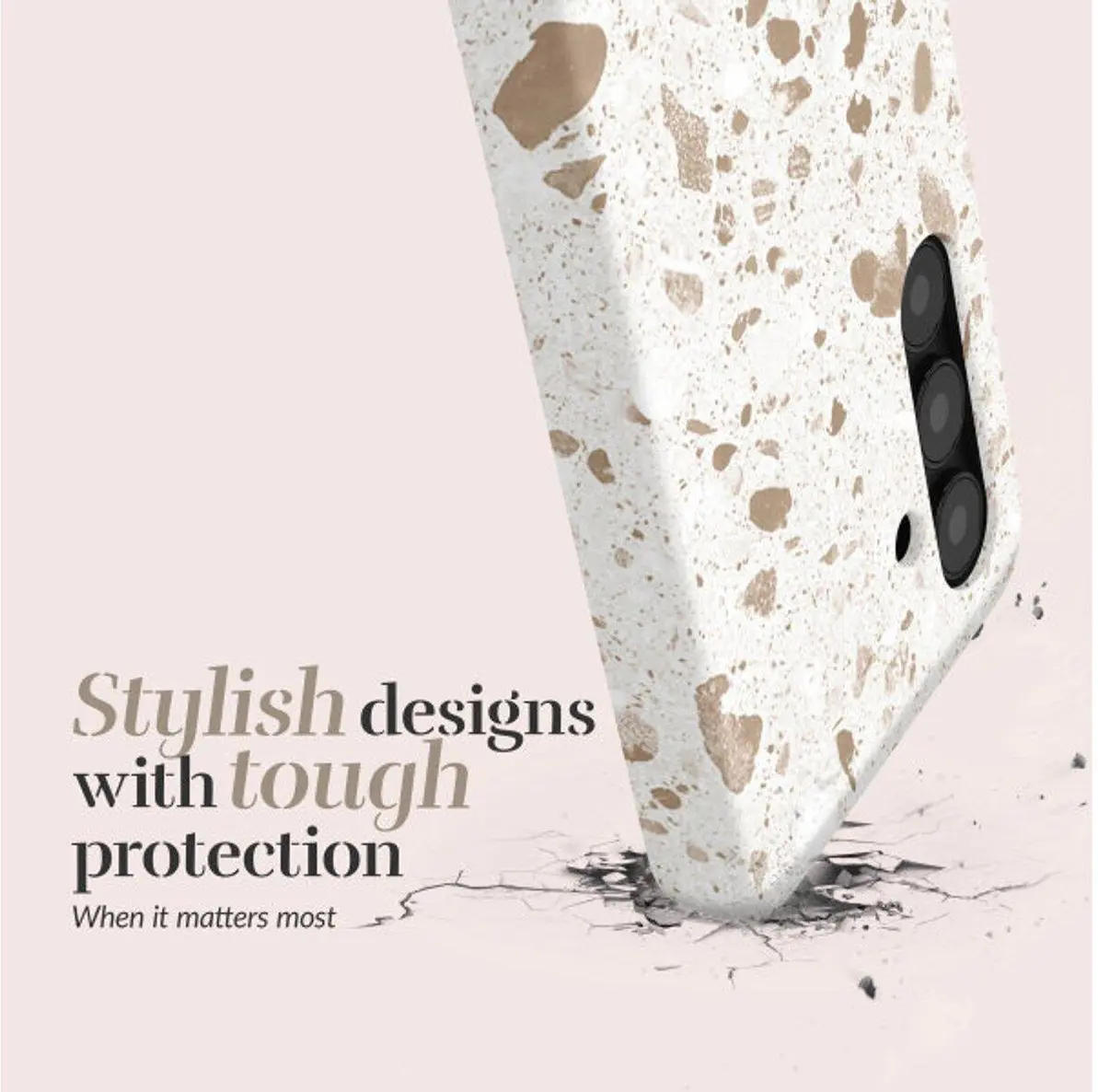 MIO MagSafe Samsung Galaxy A55 Hoesje Hard Shell Back Cover Soft Terrazzo afbeelding 3