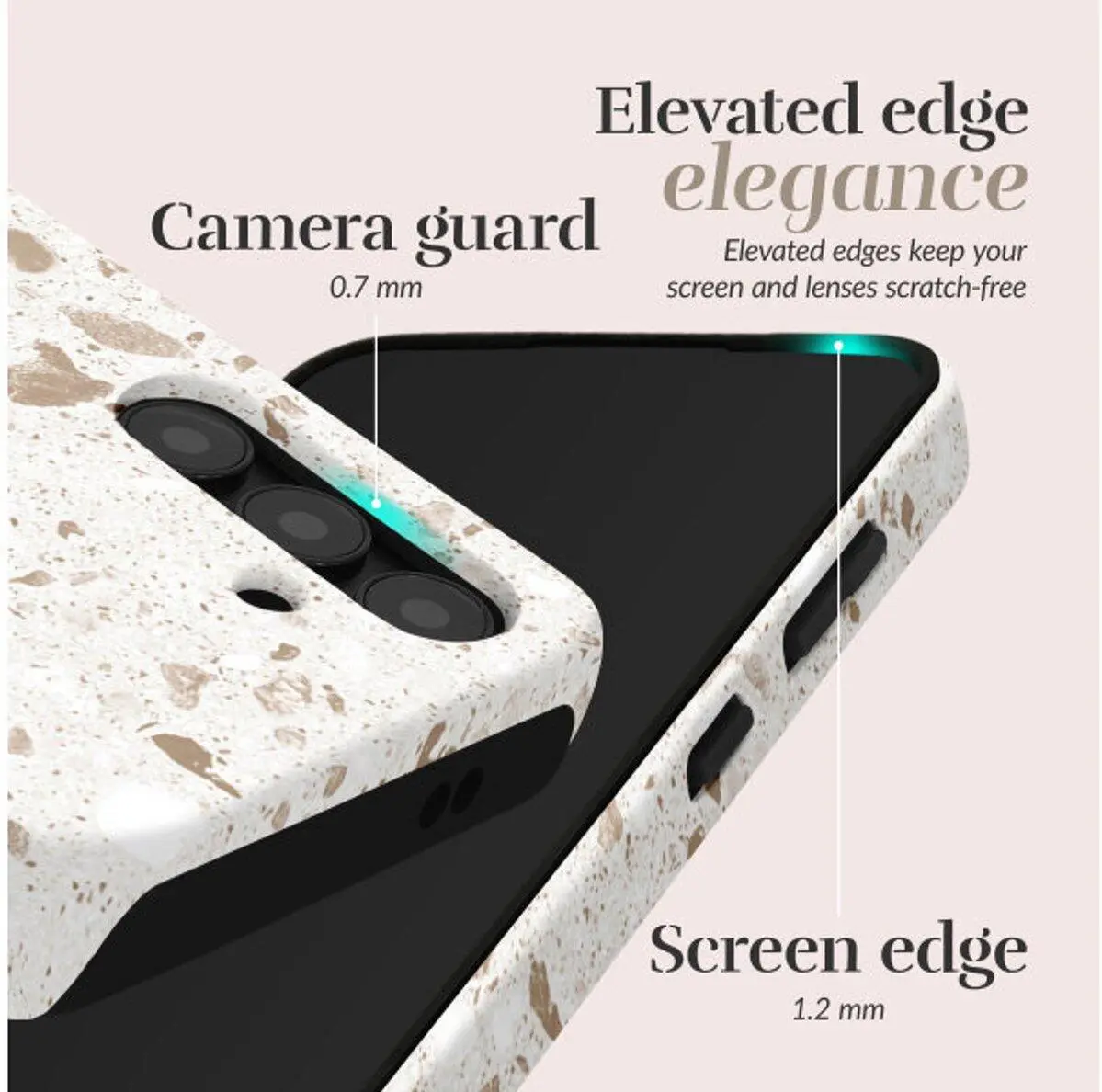 MIO MagSafe Samsung Galaxy A55 Hoesje Hard Shell Back Cover Soft Terrazzo afbeelding 4