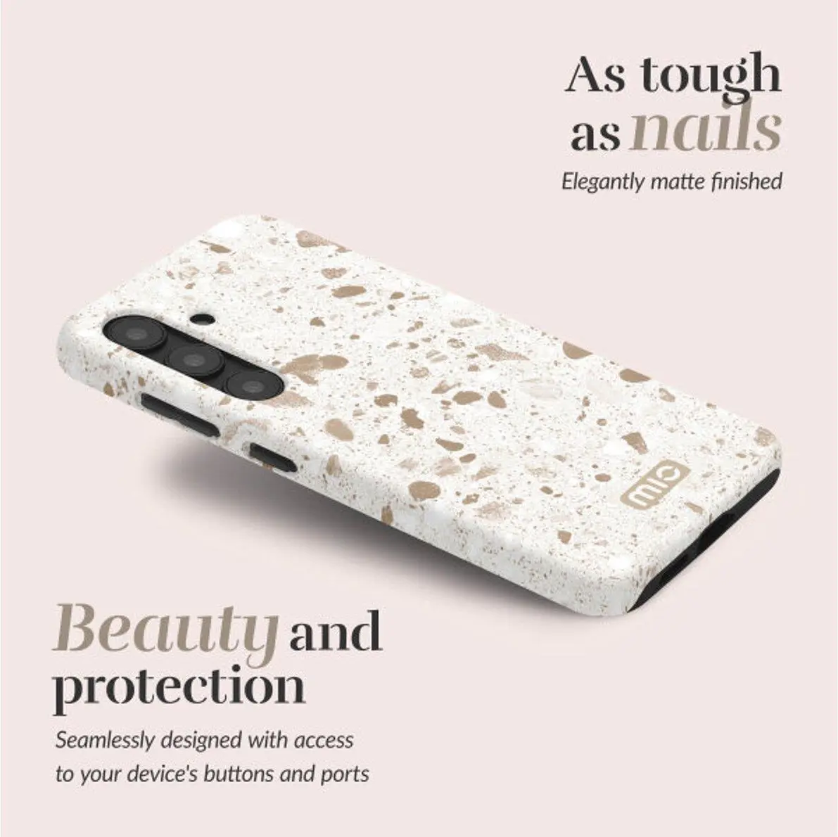 MIO MagSafe Samsung Galaxy A55 Hoesje Hard Shell Back Cover Soft Terrazzo afbeelding 2