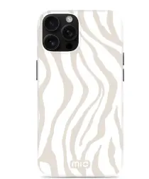 MIO MagSafe iPhone 16 Pro Max Hoesje Hard Shell Back Cover Sandy Zebra afbeelding