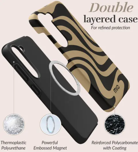 MIO MagSafe Samsung Galaxy S25 Edge Hoesje Back Cover Swirl afbeelding 6