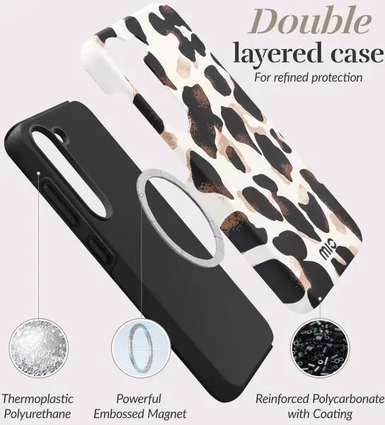 MIO MagSafe Samsung Galaxy S25 Edge Hoesje Back Cover Leopard afbeelding 6