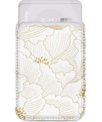MIO Card Holder Universele MagSafe Kaarthouder / Pasjeshouder White Roses afbeelding