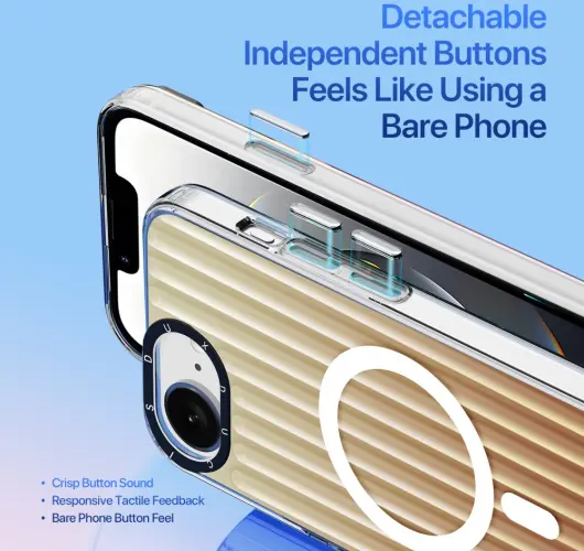 Dux Ducis Zest MagSafe Apple iPhone 16e Hoesje Back Cover Goud afbeelding 3