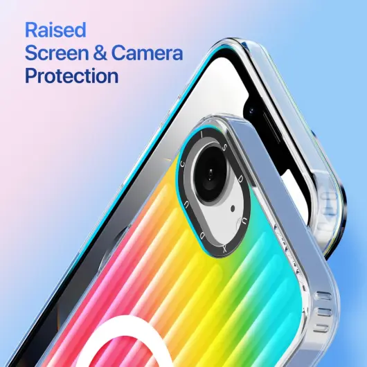 Dux Ducis Zest MagSafe Apple iPhone 16e Hoesje Back Cover Regenboog afbeelding 6