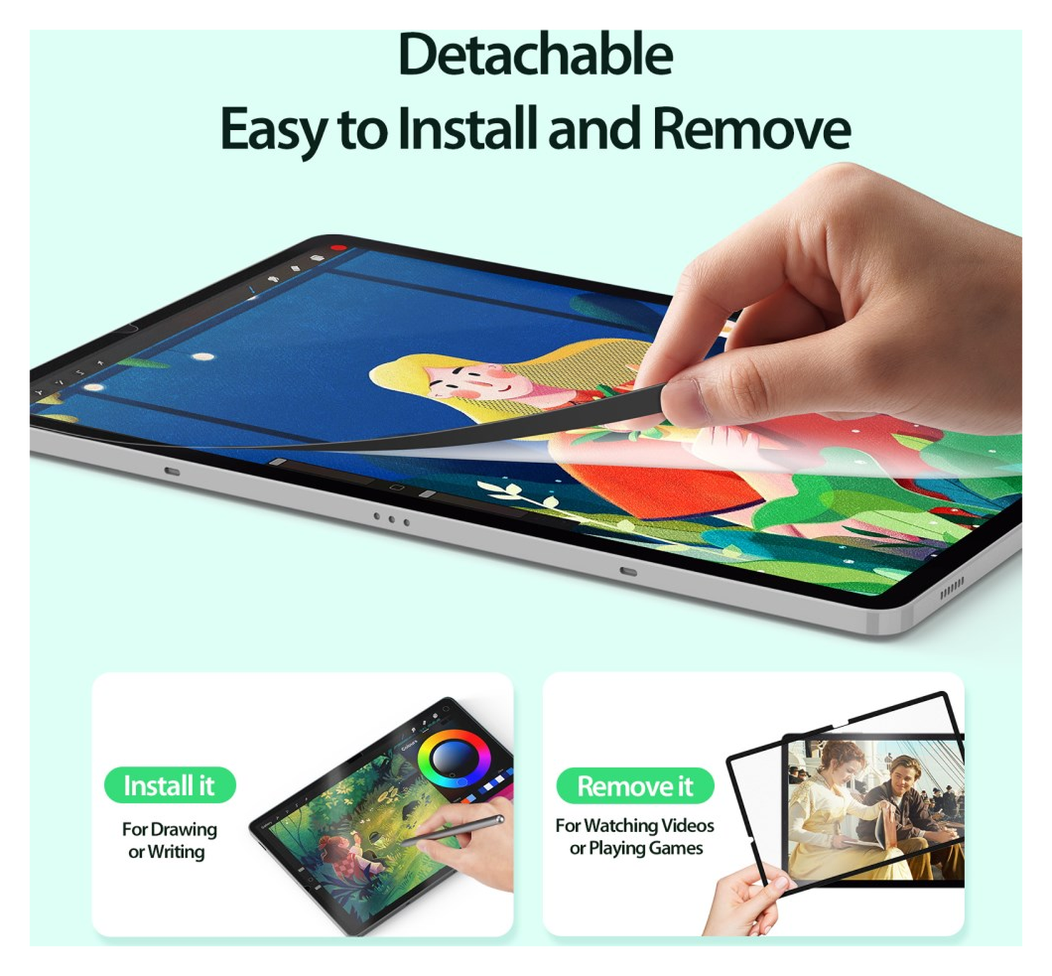 Dux Ducis Naad Samsung Tab S10 FE Plus Screen Protector Papier Gevoel afbeelding 6