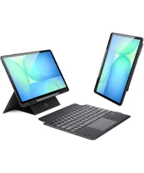 Dux Ducis Samsung Galaxy Tab S10 FE Plus Hoes Bluetooth Toetsenbord Zwart