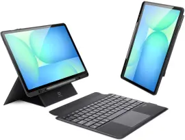 Dux Ducis Samsung Galaxy Tab S10 FE Plus Hoes Bluetooth Toetsenbord Zwart