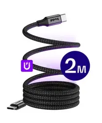 Buddi Flex USB-C naar USB-C Magnetische Kabel 60W Fast Charge 2M Zwart afbeelding