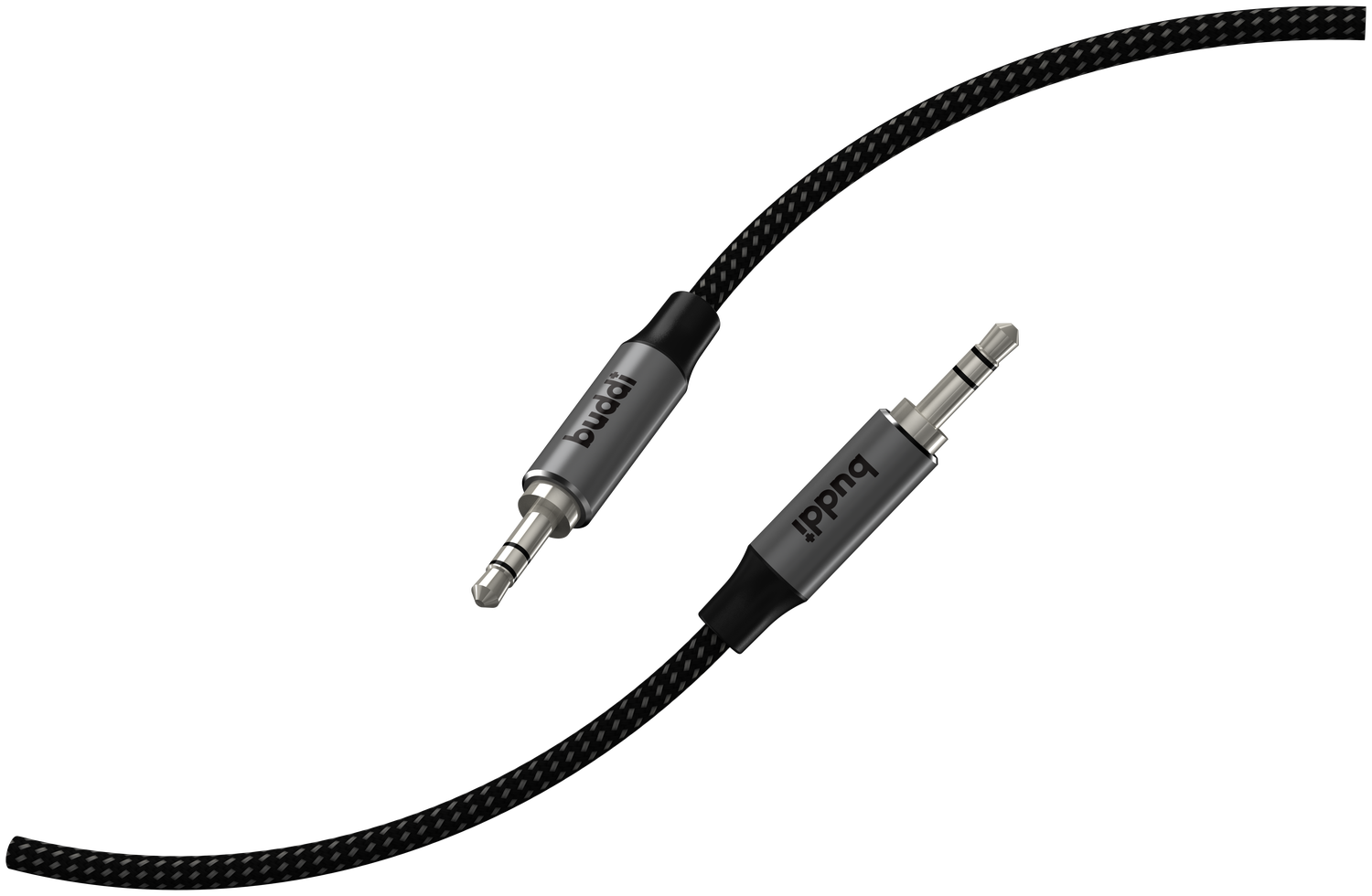 Buddi Flex 3.5mm Jack Aux Audio Kabel 1 Meter Zwart afbeelding 10