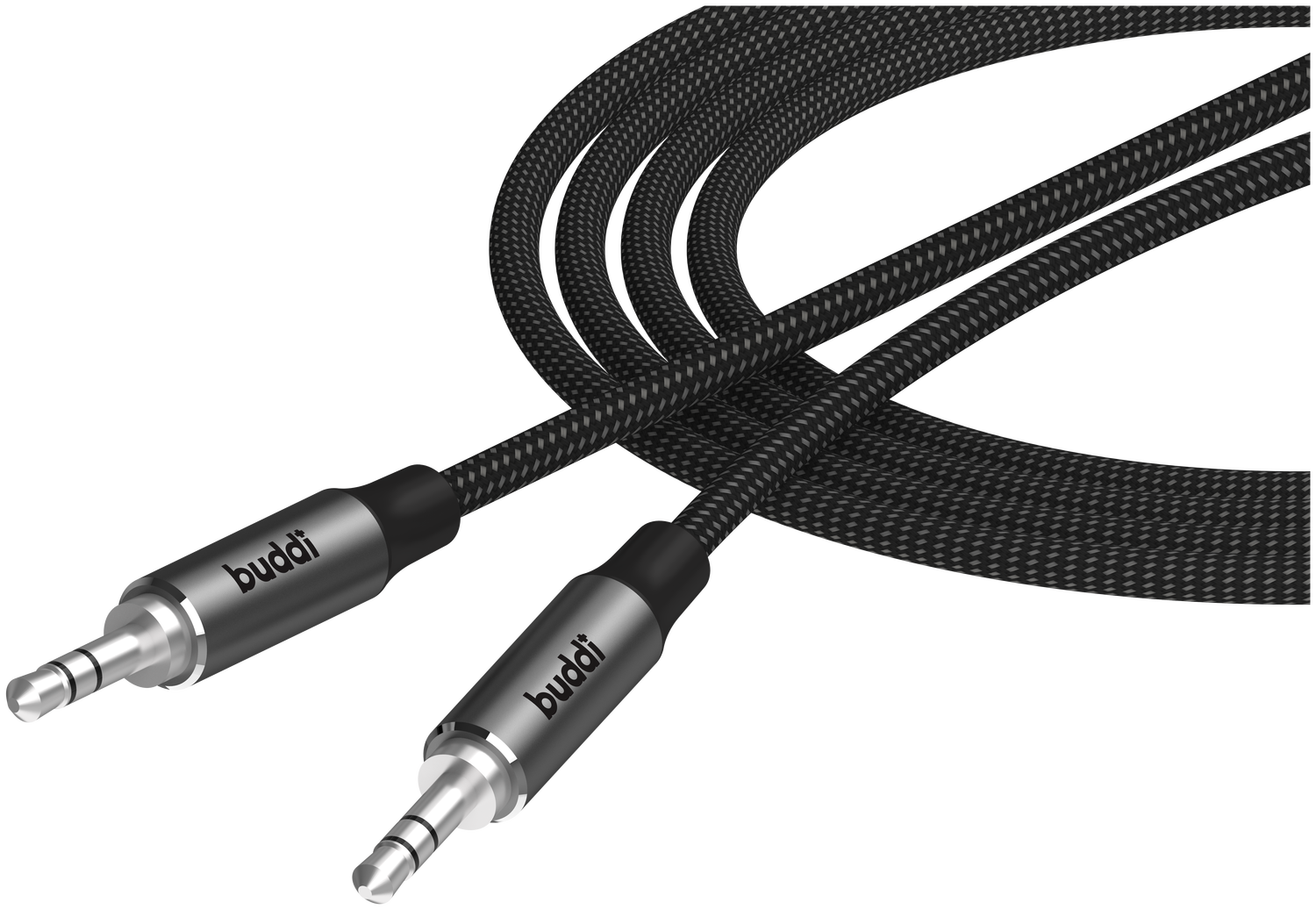 Buddi Flex 3.5mm Jack Aux Audio Kabel 1 Meter Zwart afbeelding 7