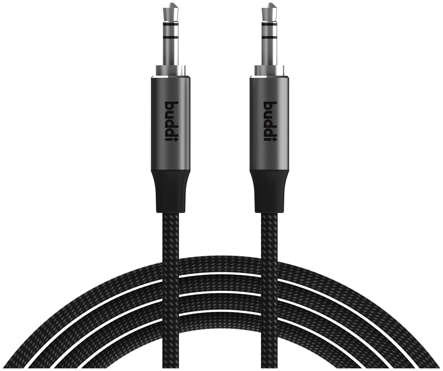 Buddi Flex 3.5mm Jack Aux Audio Kabel 1 Meter Zwart afbeelding 8
