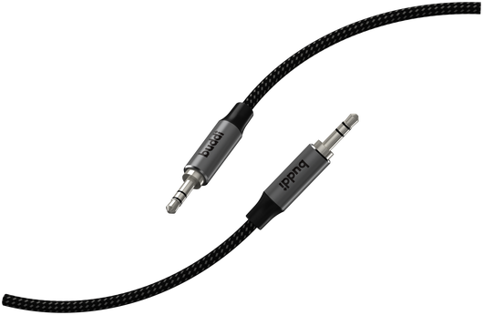 Buddi Flex 3.5mm Jack Aux Audio Kabel 1 Meter Zwart afbeelding 10