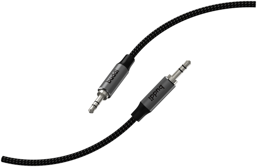 Buddi Flex 3.5mm Jack Aux Audio Kabel 1 Meter Zwart afbeelding 6