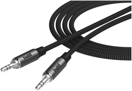 Buddi Flex 3.5mm Jack Aux Audio Kabel 1 Meter Zwart afbeelding 7