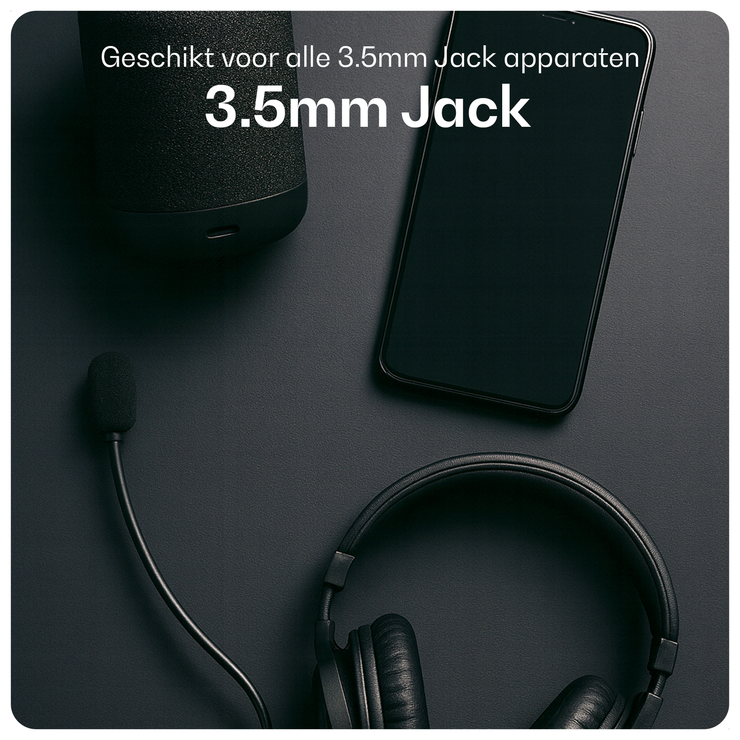 Buddi Flex 3.5mm Jack Aux Audio Kabel 2 Meter Zwart afbeelding 3
