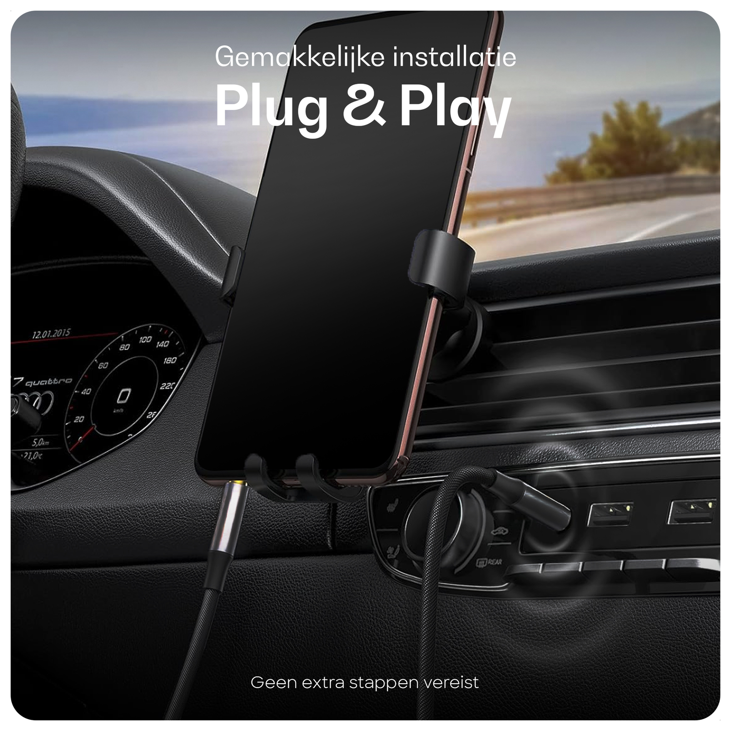 Buddi Flex 3.5mm Jack Aux Audio Kabel 2 Meter Zwart afbeelding 5