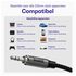 Buddi Flex 3.5mm Jack Aux Audio Kabel 2M Zwart afbeelding 6