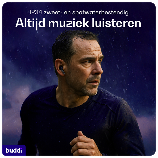 Buddi Pulse Draadloze Oordopjes Noise Cancelling Zwart afbeelding 5
