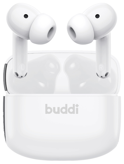 Buddi Pulse Draadloze Oordopjes Noise Cancelling ANC + ENC Wit afbeelding 1