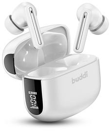 Buddi Pulse Draadloze Oordopjes Noise Cancelling Wit