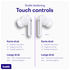 Buddi Pulse Draadloze Oordopjes Noise Cancelling ANC + ENC Wit afbeelding 6