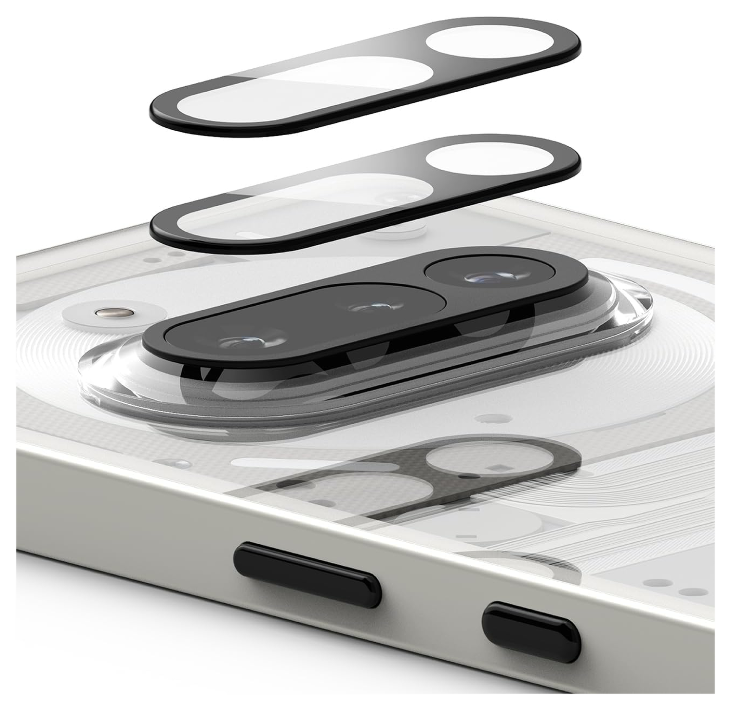Ringke Full Cover Glass Nothing Phone (3a) Camera Protector Glas (2-Pack) afbeelding 1
