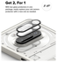 Ringke Full Cover Glass Nothing Phone (3a) Camera Protector Glas (2-Pack) afbeelding 3