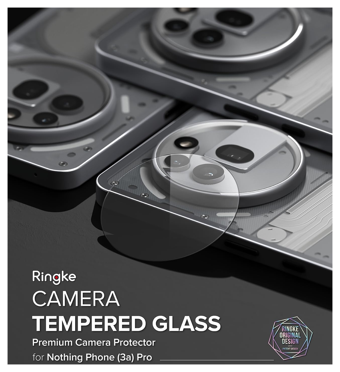 Ringke Nothing Phone (3a) Pro Camera Protector Tempered Glass (2-Pack) afbeelding 9