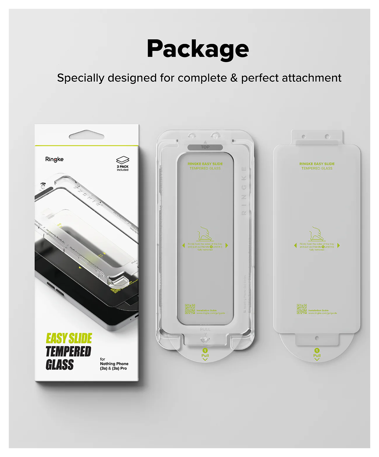 Ringke Easy Slide Nothing Phone (3a) / (3a) Pro Screen Protector met Jig 2-Pack afbeelding 9