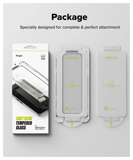 Ringke Easy Slide Nothing Phone (3a) / (3a) Pro Screen Protector met Jig 2-Pack afbeelding 9