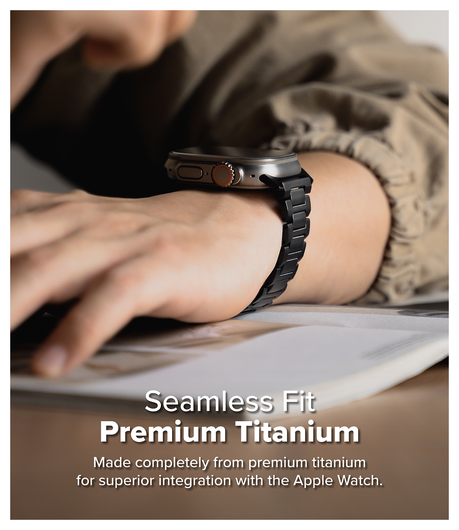 Ringke Titanium One - Apple Watch 1-10/SE/Ultra Band - 49/46/45/44/42MM - Grijs afbeelding 7