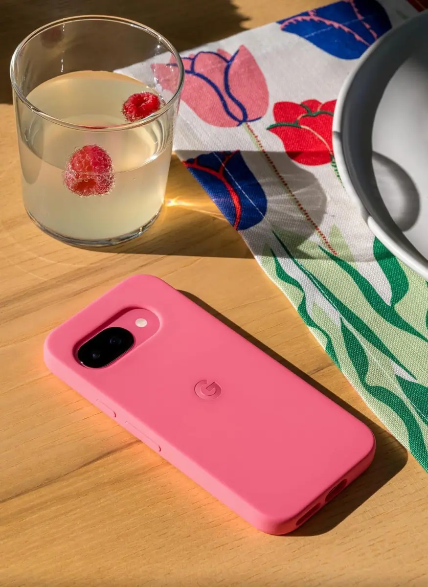 Origineel Google Pixel 9a Hoesje Duurzaam Back Cover Roze afbeelding 2