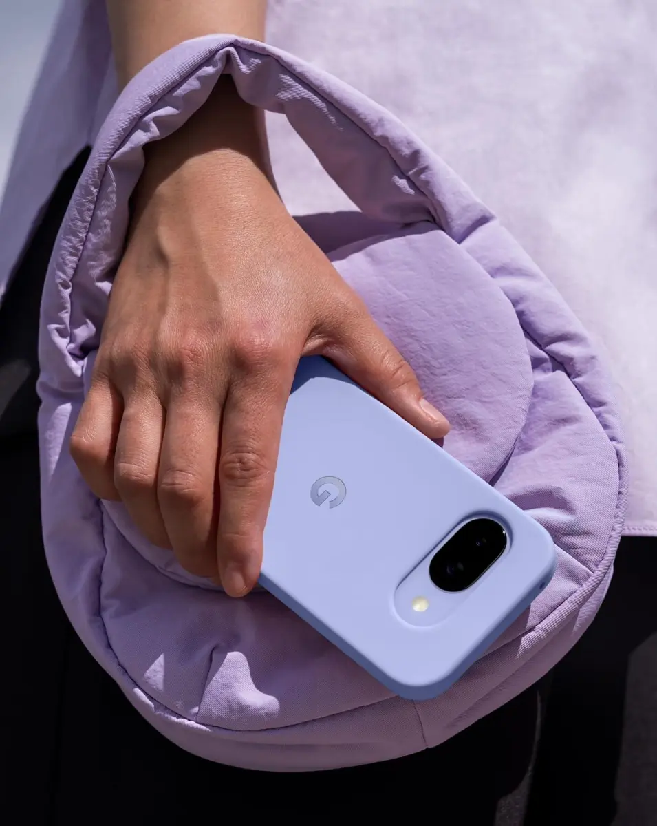 Origineel Google Pixel 9a Hoesje Duurzaam Back Cover Paars afbeelding 2