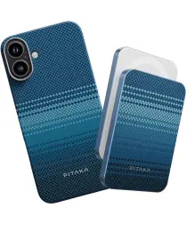 PITAKA Apple iPhone 16 Hoesje met 5.000mAh MagSafe Powerbank Moonrise afbeelding