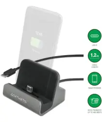 4Smarts VoltDock USB-C Houder met Oplader 60W Grijs afbeelding