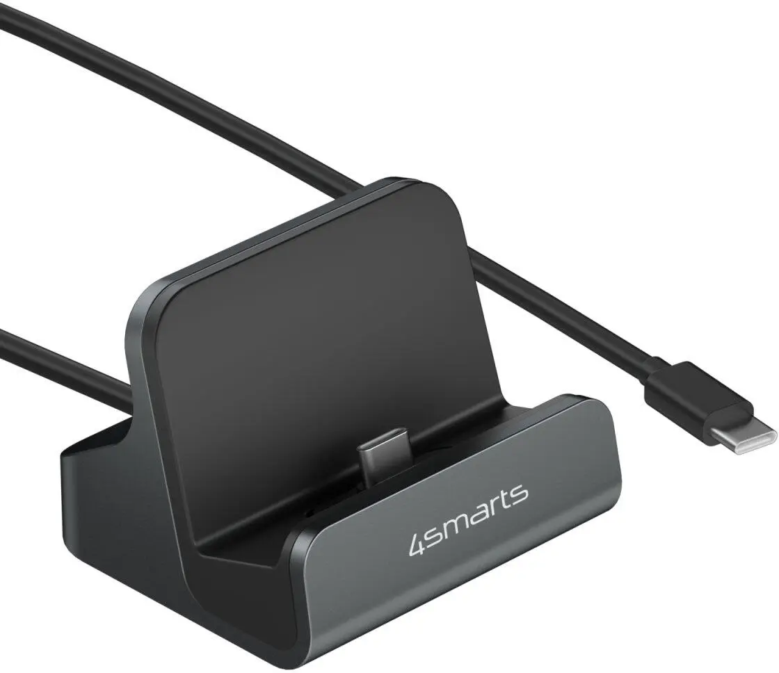 4Smarts VoltDock USB-C Houder met Oplader 60W Grijs afbeelding 3
